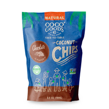 Load image into Gallery viewer, Natural Toasted Coconut Chips, Chocolate 3.5 oz Zip Lock Bag