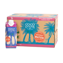 Load image into Gallery viewer, Natural Coconut Water with Freshly Squeezed Passion Fruit Juice 16.9 fl. oz, 12 pack