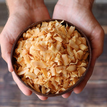 Load image into Gallery viewer, Natural Toasted Coconut Chips, Caramel 3.5 oz Zip Lock Bag