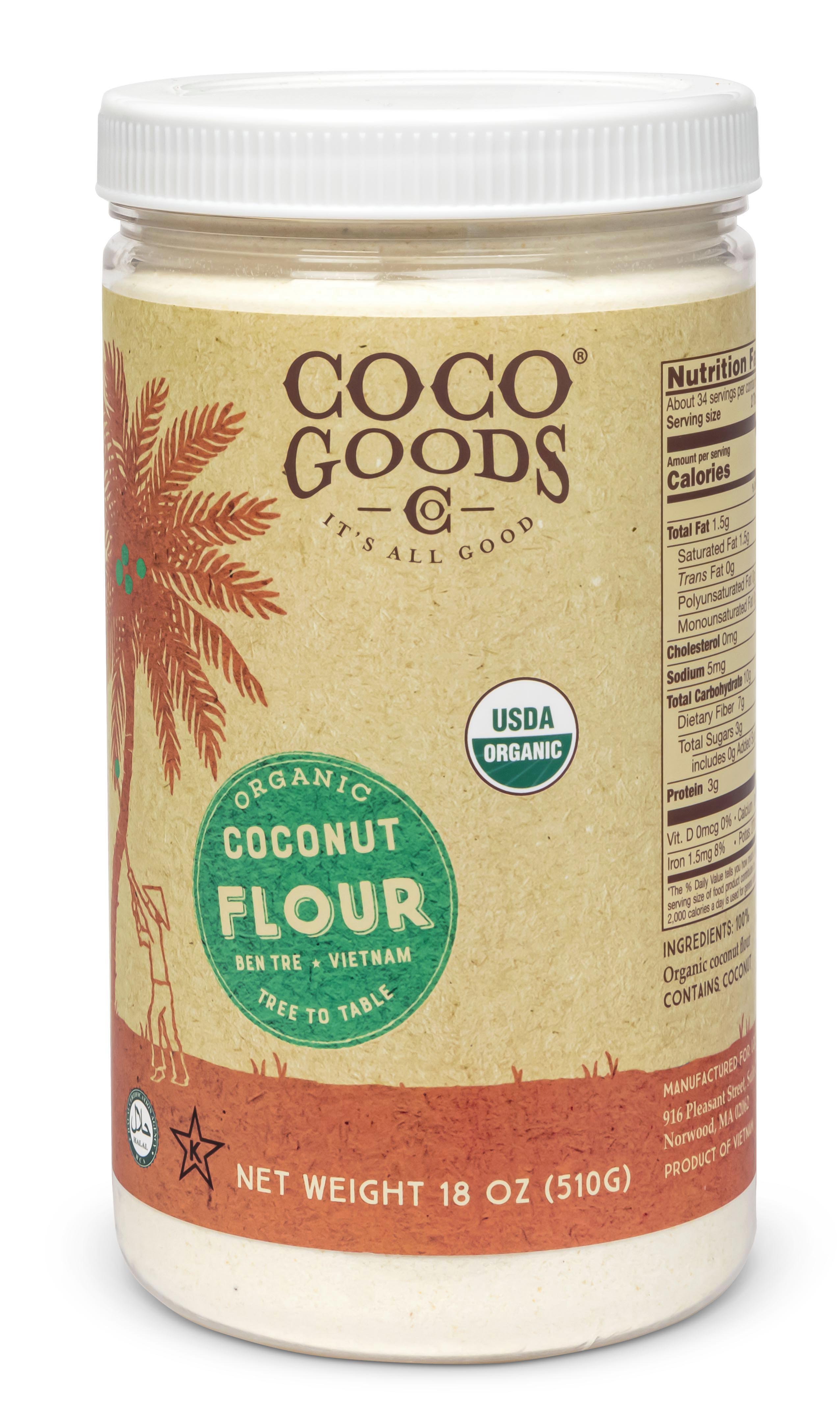 Organic Coconut Flour 18 oz, PET Jar