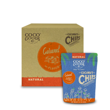 Load image into Gallery viewer, Natural Toasted Coconut Chips, Caramel 3.5 oz Zip Lock Bag