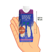 Load image into Gallery viewer, Natural Coconut Water with Freshly Squeezed Passion Fruit Juice 16.9 fl. oz, 12 pack