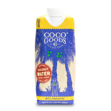 Load image into Gallery viewer, Natural Coconut Water with Freshly Squeezed Pineapple Juice 16.9 fl. oz, 12 Pack