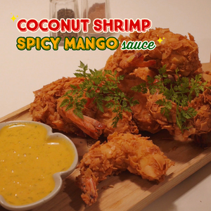 COCONUT SHRIMP WITH SPICY MANGO SAUCE