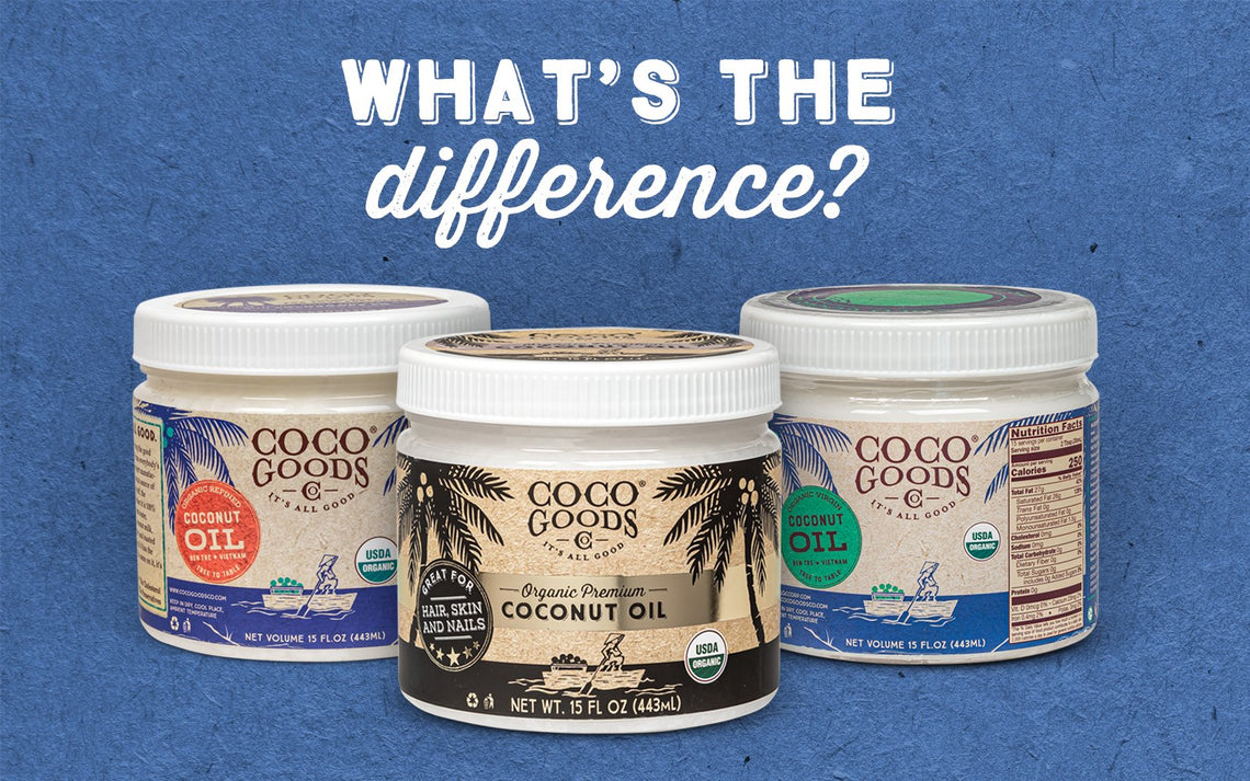 What's the difference between Refined, Unrefined and Premium Coconut Oil?