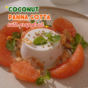 Coconut Panna Cotta with grapefruit
