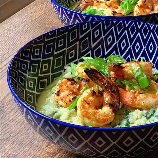 Spicy Shrimp and Coconut Cauliflower Risotto