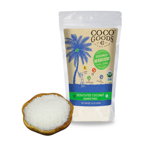 Organic Unsweetened Desiccated Coconut, Medium Grade 16 oz, 2 Pack