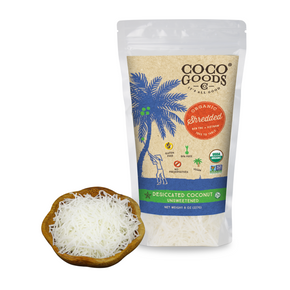 Organic Unsweetened Desiccated Coconut, Shredded Grade 8 oz, 2 Pack