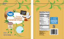 Load image into Gallery viewer, Natural Toasted Coconut Chips, Caramel 3.5 oz Zip Lock Bag
