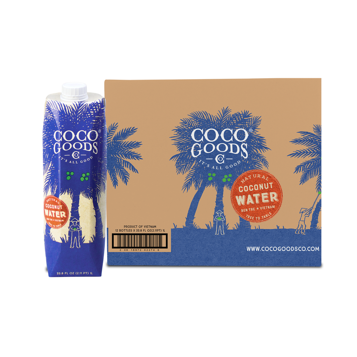 CocoGoods Co. - 100% Natural Coconut Water 33.8 fl. oz