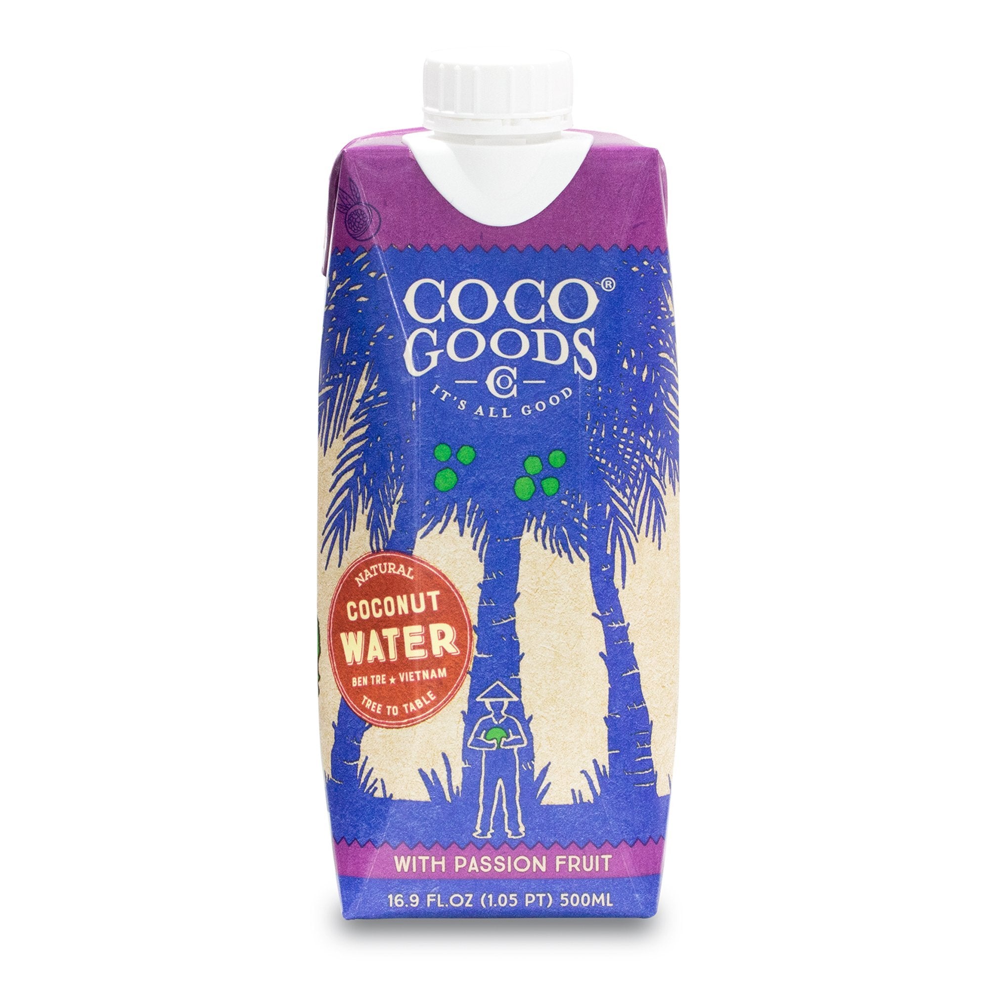 CocoGoods Co. - Natural Coconut Water with Passion Fruit 16.9 fl. oz